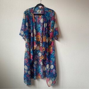 Lularoe Women’s Medium Floral Kimono Cardigan or Swimsuit Cover Up